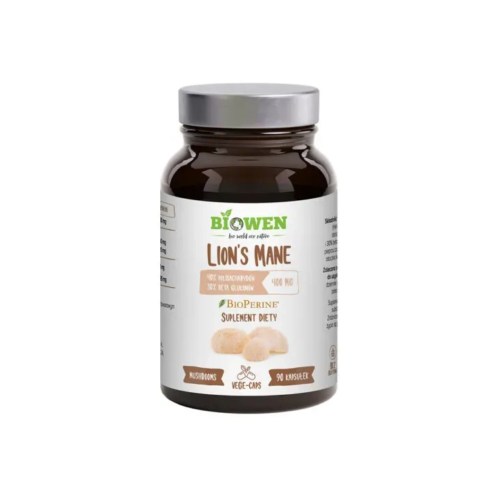 Ekstrakt z Lion’s Mane (Soplówka jeżowata ) Biowen suplement diety - 90 kaps.