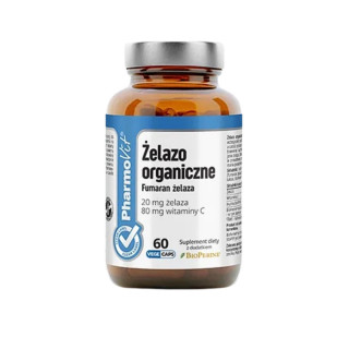 Żelazo (20 mg) 60 kapsułek - Pharmovit (Clean Label) suplement diety