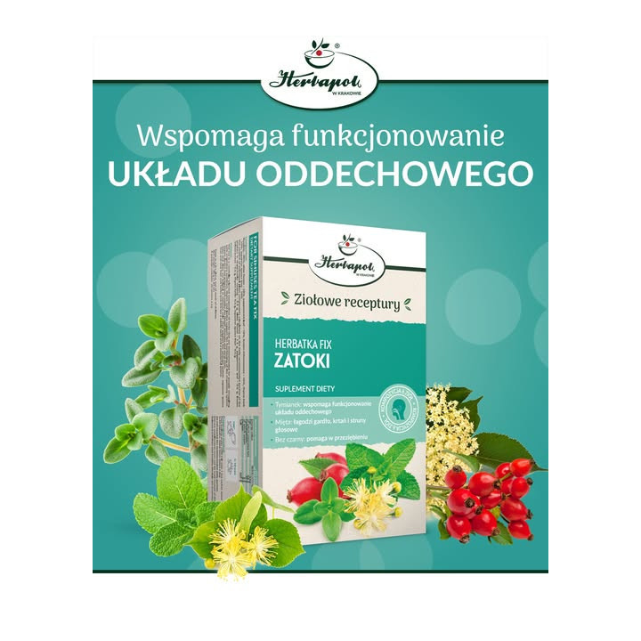 Herbata na zatoki Herbapol Kraków 20 x 2 g – ZATOKI fix