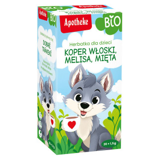 Herbatka dla dzieci - koper włoski, melisa i mięta po 6. miesiącu BIO (20 x 1,5 g) 30 g - Apotheke