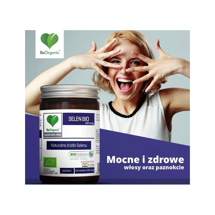 SELEN BIO 100 mcg x 100 tabletek BeOrganic suplement diety
