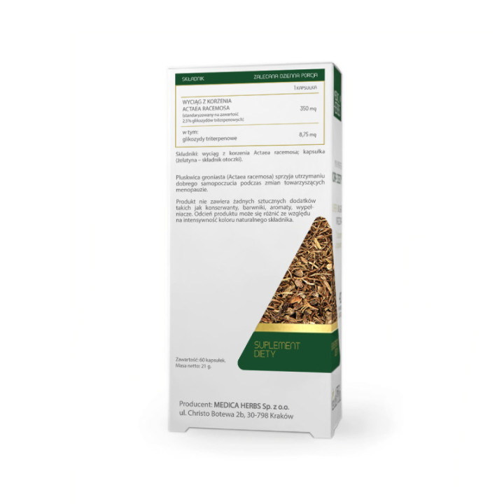 Pluskwica groniasta Medica Herbs 60 kapsułek - menopauza