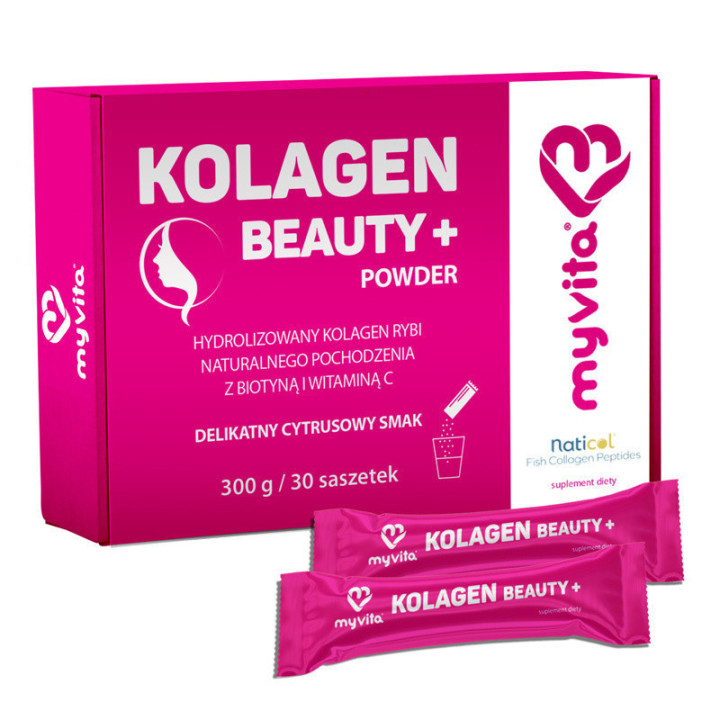 Kolagen Beauty Powder 30 saszetek (300g) suplement diety - MyVita