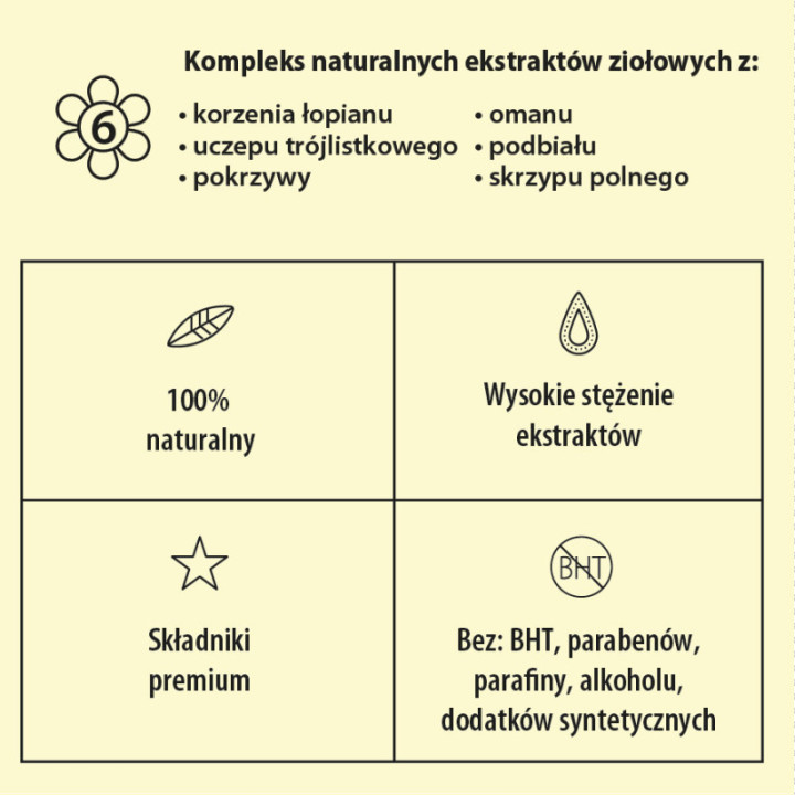 Olej z korzenia łopianu i 6 ziół 100 ml - NAMI