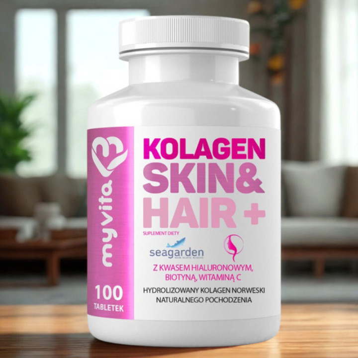 Kolagen Skin i Hair + 100 tabletek suplement diety - MyVita