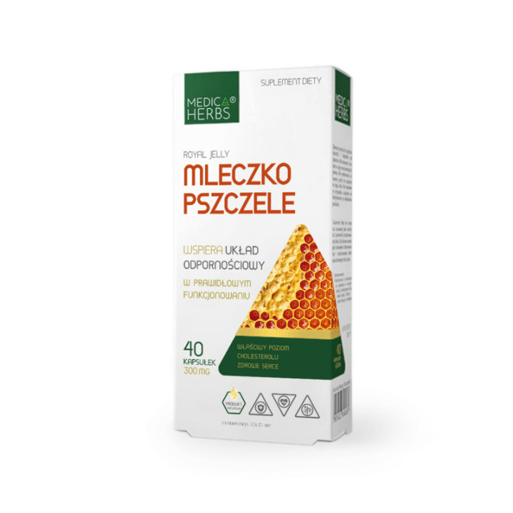 Mleczko pszczele 3,5% 10-HDA, 40 kapsułek suplement diety - MEDICA HERBS