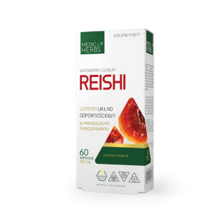 Reishi 30% polisacharydów, 60 kapsułek suplement diety - MEDICA HERBS