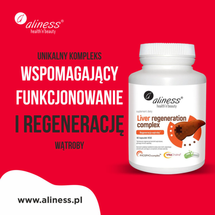 Liver Regeneration Complex x 90 Vege Caps Aliness - regeneracja wątroby suplement diety