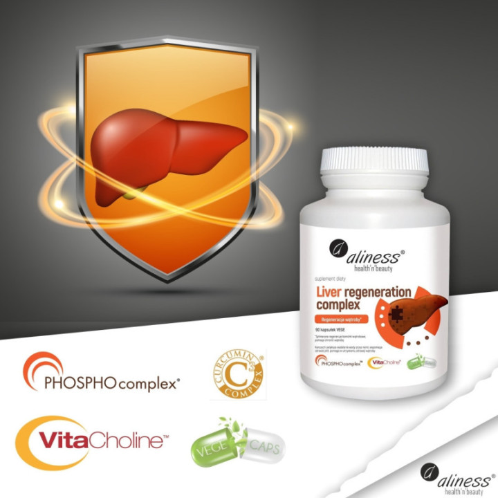 Liver Regeneration Complex x 90 Vege Caps Aliness - regeneracja wątroby suplement diety