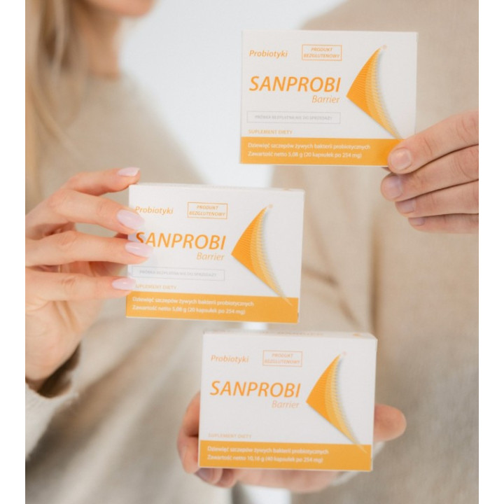 SANPROBI BARRIER probiotyk zestaw bakterii 40 kapsułek suplement diety