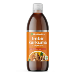 Imbir i Kurkuma z piperyną suplement diety w płynie 500 ml - EkaMedica