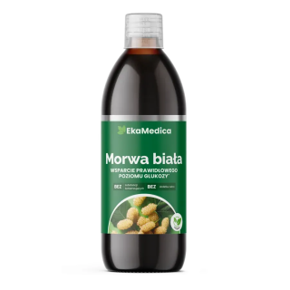 Morwa Biała suplement diety w formie płynnej 500 ml - EkaMedica