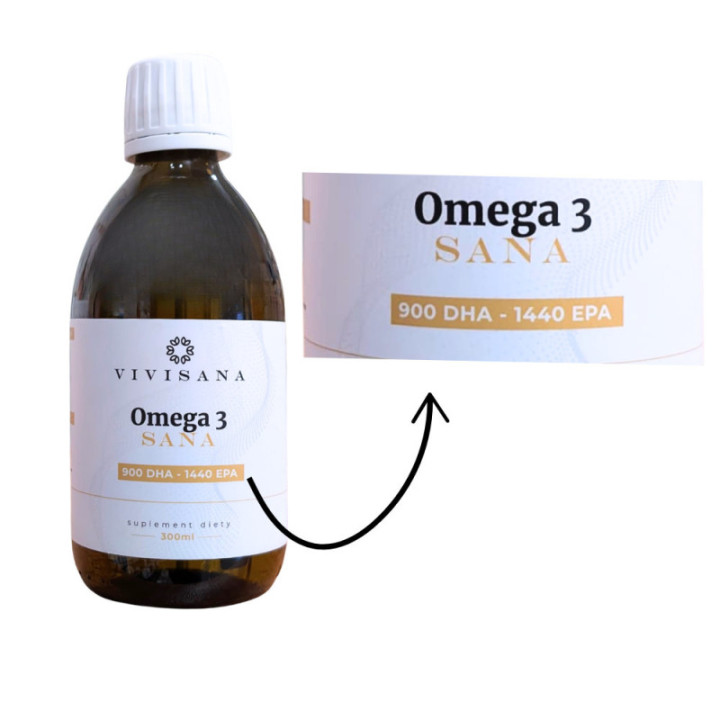 Vivisana Omega 3 Sana w butelce 300 ml suplement diety odporność
