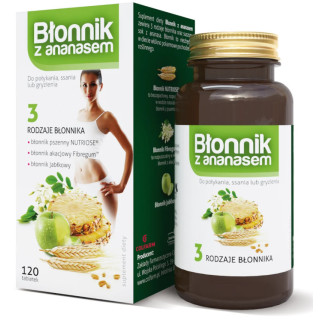 Colfarm Błonnik z ananasem 120 tabletek | 3 rodzaje błonnika