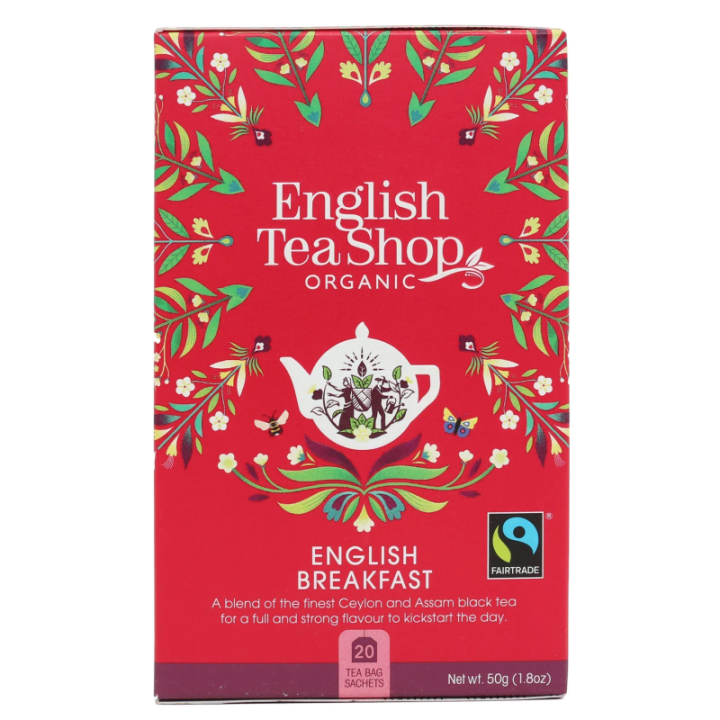 BIO herbata czarna English Breakfast 20 saszetek (50 g) - English Tea Shop Organic
