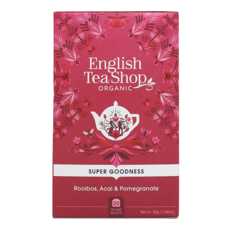 Herbata Rooibos, Acai & Pomegranate 20 saszetek 30 g - English Tea Shop Organic
