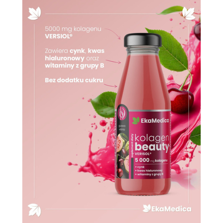 Kolagen beauty - funkcjonalne smoothie suplement diety 250 ml - EkaMedica