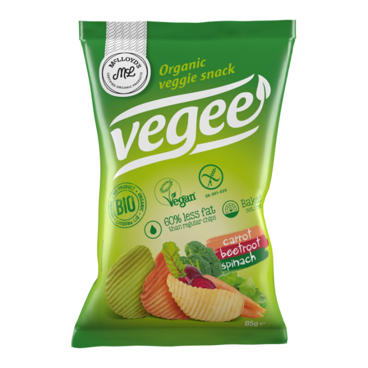 Chipsy warzywne bezglutenowe BIO 85 g - McLLOYD'S