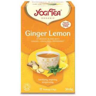 BIO herbata Ginger lemon - imbir i cytryna (17 saszetek x 1,8 g) 30,6 g - Yogi Tea