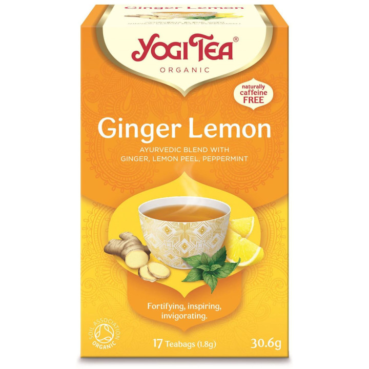 BIO herbata Ginger lemon - imbir i cytryna (17 saszetek x 1,8 g) 30,6 g - Yogi Tea