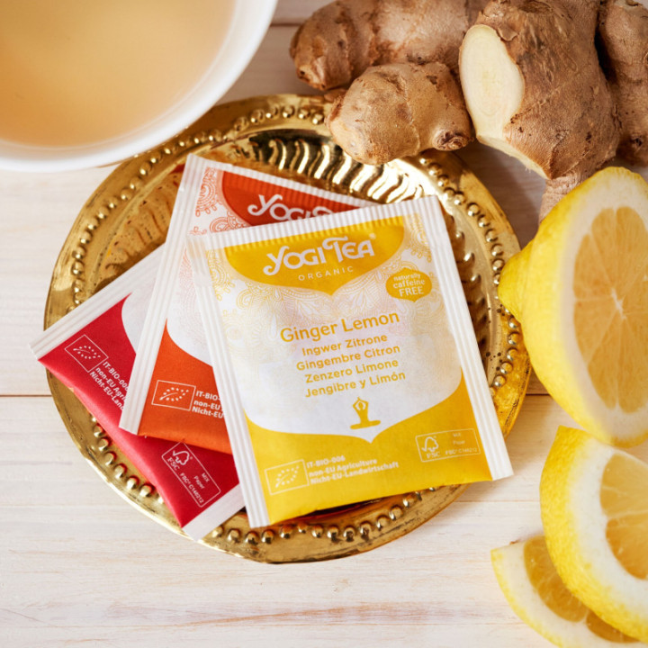 BIO herbata Ginger lemon - imbir i cytryna (17 saszetek x 1,8 g) 30,6 g - Yogi Tea