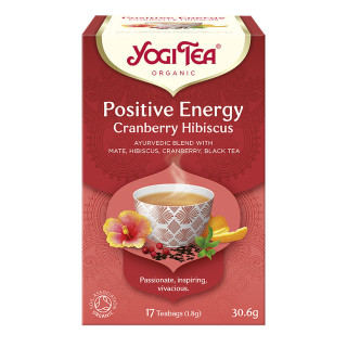 BIO herbata Positive Energy Cranberry Hibiscus (17 saszetek x 1,8 g) 30,6 g - Yogi Tea