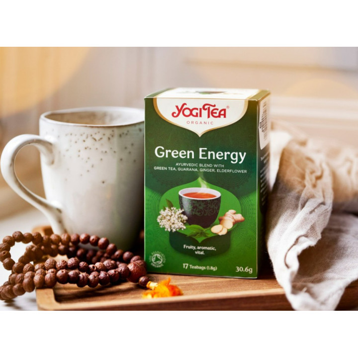 BIO herbata Green Energy (17 saszetek x 1,8 g) 30,6 g - Yogi Tea