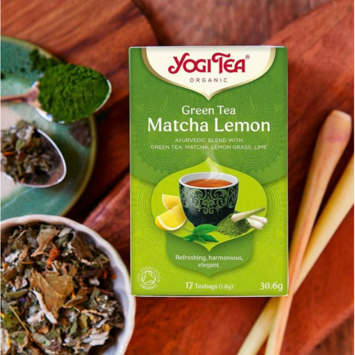 BIO herbata Green Tea Matcha Lemon (17 saszetek x 1,8 g) 30,6 g - Yogi Tea