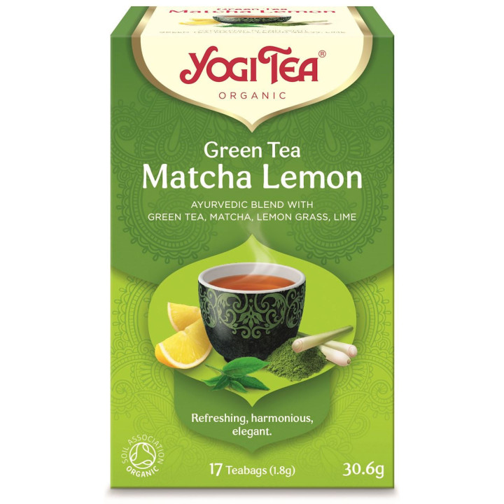 BIO herbata Green Tea Matcha Lemon (17 saszetek x 1,8 g) 30,6 g - Yogi Tea