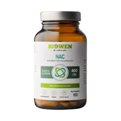 N-acetylo-L-cysteina (NAC) 400 mg, 100 kapsułek, suplement diety - Biowen