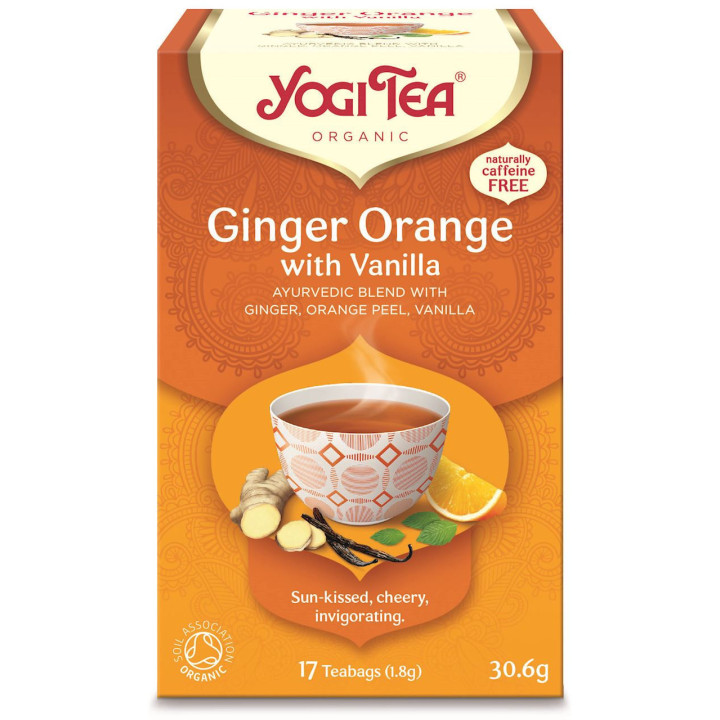 Herbatka Ginger Orange with Vanilla BIO (17 saszetek x 1,8 g) 30,6 g - Yogi Tea