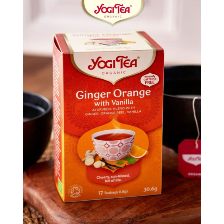 Herbatka Ginger Orange with Vanilla BIO (17 saszetek x 1,8 g) 30,6 g - Yogi Tea