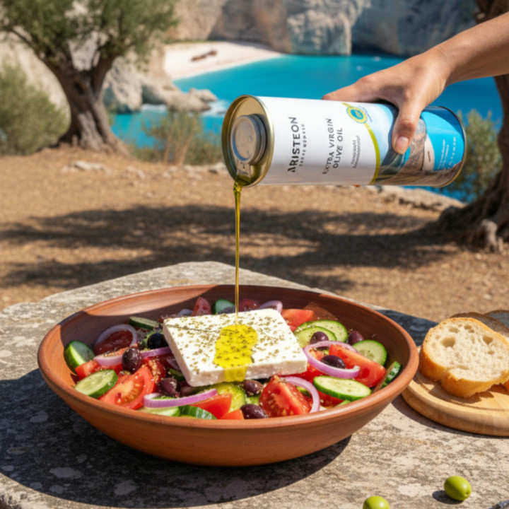 Oliwa z oliwek z pierwszego tłoczenia EXTRA VIRGIN 500 ml ARISTEON Grecja Zakynthos