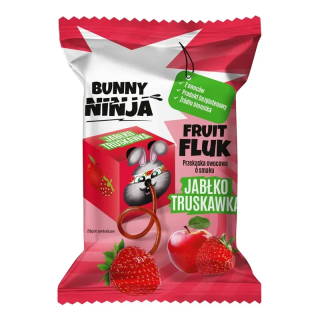 Fruit fluk o smaku jabłka i truskawki przekąska owocowa Bunny Ninja 15 g