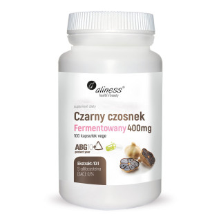 Czarny czosnek fermentowany ABG10+® 400 mg x 100 kapsułek Vege suplement diety - Aliness