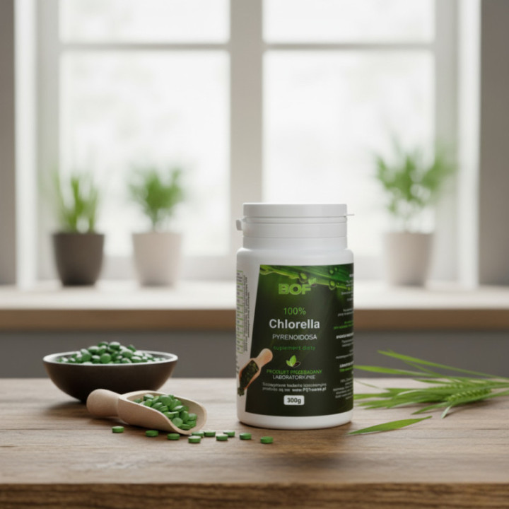 Chlorella Pyrenoidosa BOF 300 g - tabletki