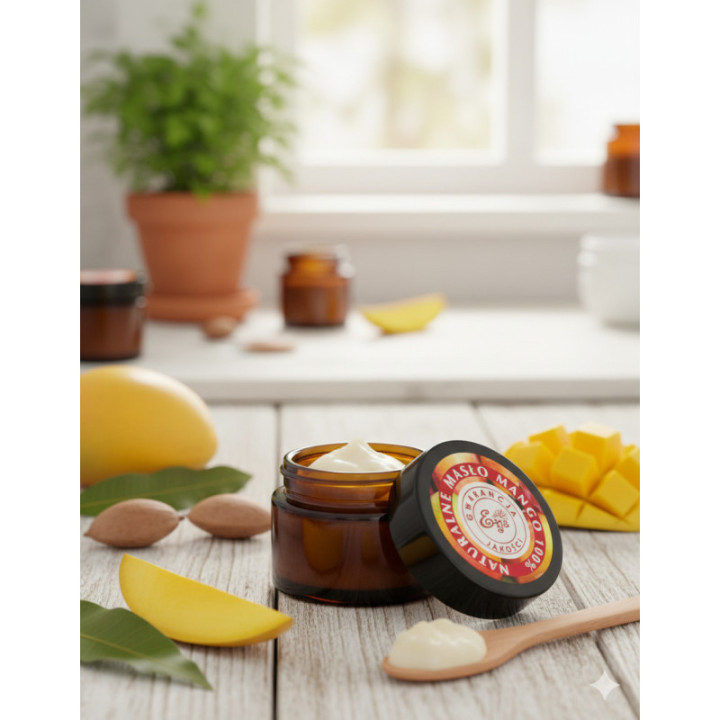 Naturalne masło mango na podrażnienia i suchą skórę BIO 50 ml - Etja