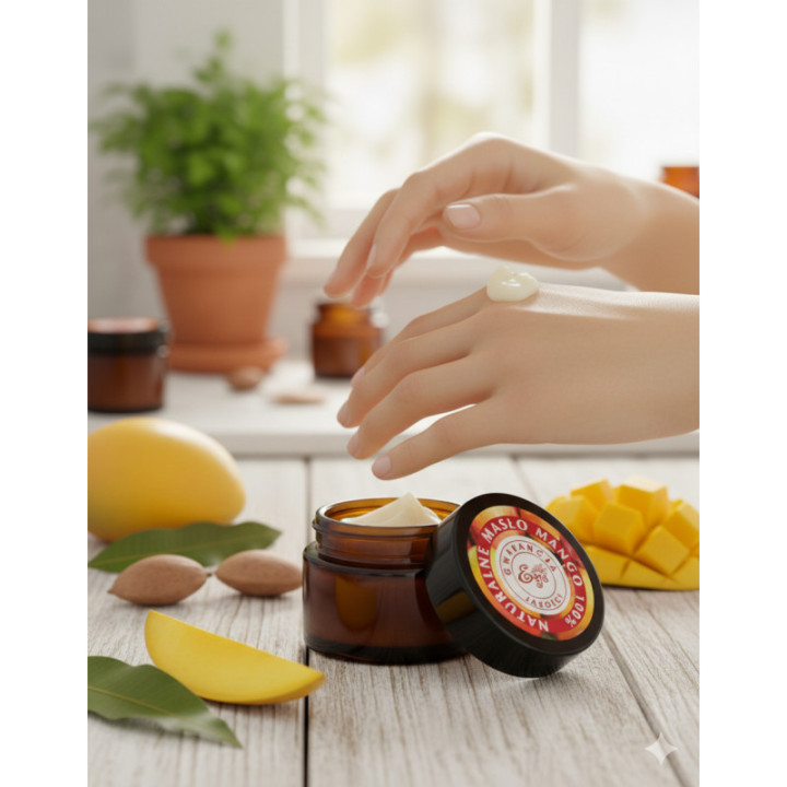 Naturalne masło mango na podrażnienia i suchą skórę BIO 50 ml - Etja
