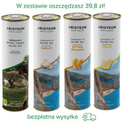 Oliwa z oliwek Aristeon zestaw 4 oliw po 1 litr BEZPŁATNA DOSTAWA