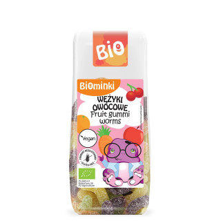 BIO Wężyki owocowe bez żelatyny Biominki 100 g
