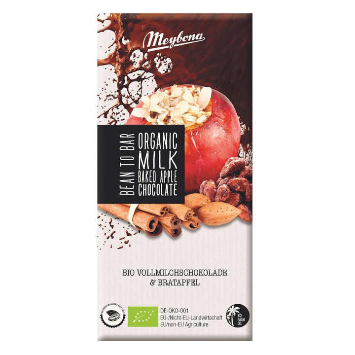 Czekolada mleczna „Pieczone jabłko” BIO 100 g - Meybona