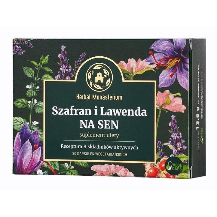 Szafran i Lawenda na Sen, kapsułki, 30 sztuk - Herbal Pharmaceuticals