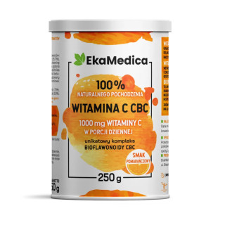 Naturalna witamina C 1000 mg w proszku z bioflawonoidami EkaMedika 250 g suplement diety
