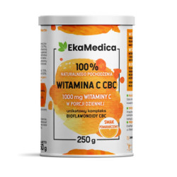 Naturalna witamina C 1000 mg w proszku z bioflawonoidami EkaMedika 250 g suplement diety