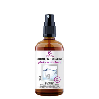 Srebro koloidalne płaskocząsteczkowe niejonowe 50 ppm spray 100 ml - MyVita