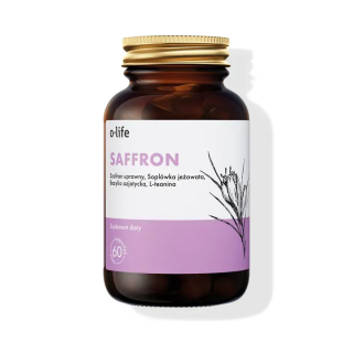 Saffron (szafran i soplówka jeżowata) 60 kapsułek - Organic Life