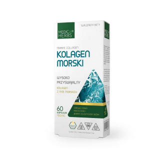 Kolagen Morski 450 mg 60 kapsułek, suplement diety - MEDICA HERBS