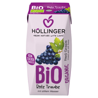 Nektar z czerwonych winogron bez dodatku cukru BIO 200 ml – Hollinger