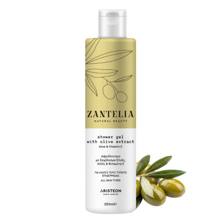 ZANTELIA Żel pod prysznic z oliwą i aloesem – nawilżający, 250 ml