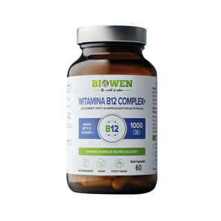 Witamina B12 Complex+ 60 kapsułek, suplement diety - Biowen